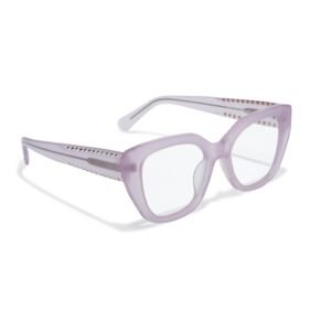 Bold frame Eyeglasses by Specs and More – Pastel Lavender 💜 | Stylish Oversized Frame | Clear Lens, Premium Stone Detailing & Comfortable Fit  SKU Code: SAM042